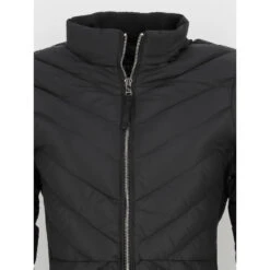 Doudoune Bi-matière Evelyn Noir Femme - Tiffosi -Le Dressing Parfait doudoune bi matiere evelyn noir femme tiffosi 2