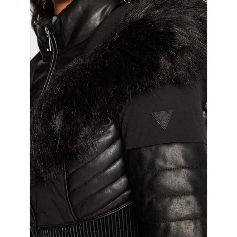 Doudoune Longue Cintré New Oxana Noir Femme - Guess 6 Doudoune Longue Cintré New Oxana Noir Femme - Guess – Image 4