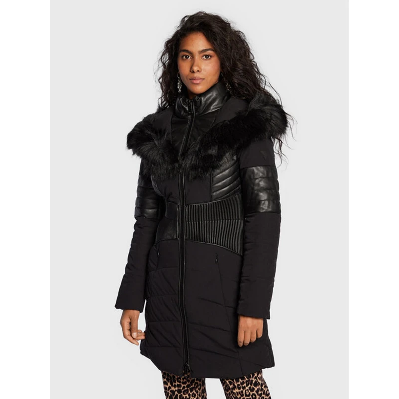 Doudoune Longue Cintré New Oxana Noir Femme - Guess 3 Doudoune Longue Cintré New Oxana Noir Femme - Guess