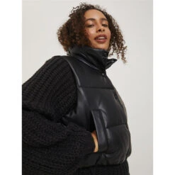 Doudoune Sans Manche Crop Simili-cuir Breezy Noir Femme - Jjxx -Le Dressing Parfait doudoune sans manche crop simili cuir breezy noir femme jjxx 3