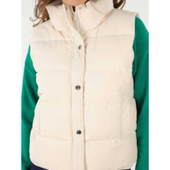 Doudoune Sans Manche Velours Rayia Beige Femme - Deeluxe -Le Dressing Parfait doudoune sans manche velours rayia beige femme deeluxe 3