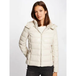Doudoune Simili-cuir Kely Beige Femme - Morgan -Le Dressing Parfait doudoune simili cuir kely beige femme morgan 2