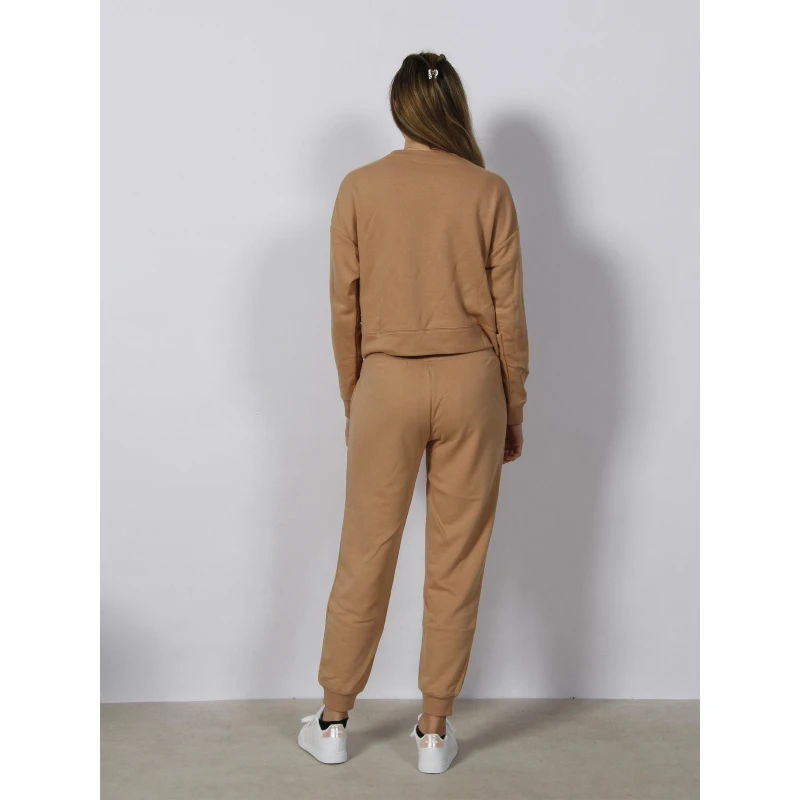 Ensemble De Survêtement Sweat Crop Jogging Marron Femme - Puma 4 Ensemble De Survêtement Sweat Crop Jogging Marron Femme - Puma – Image 2