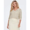 Gilet Cardigan Ajouré Ida Beige Femme - Jacqueline De Yong