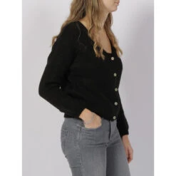 Gilet Cardigan Grazie Noir Femme - La Petite Etoile -Le Dressing Parfait gilet cardigan grazie noir femme la petite etoile 2