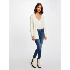 Gilet Cardigan Louis Uni Crème Femme - Morgan