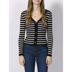 Gilet Cardigan Marinière Milia Bleu Marine Femme - Morgan