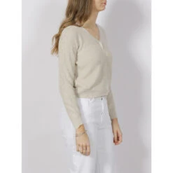 Gilet Cardigan Pailleté Newlex Beige Femme - Vero Moda -Le Dressing Parfait gilet cardigan paillete newlex beige femme vero moda 2