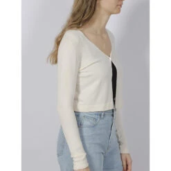 Gilet Court Zina Blanc écru Femme - Morgan -Le Dressing Parfait gilet court zina blanc ecru femme morgan 2