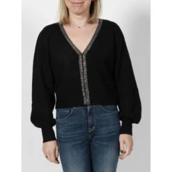 Gilet Strass Moaz Noir Femme - Morgan