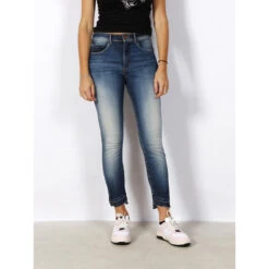Jean Cropped Skinny Secret Glamour Bleu Femme - Salsa