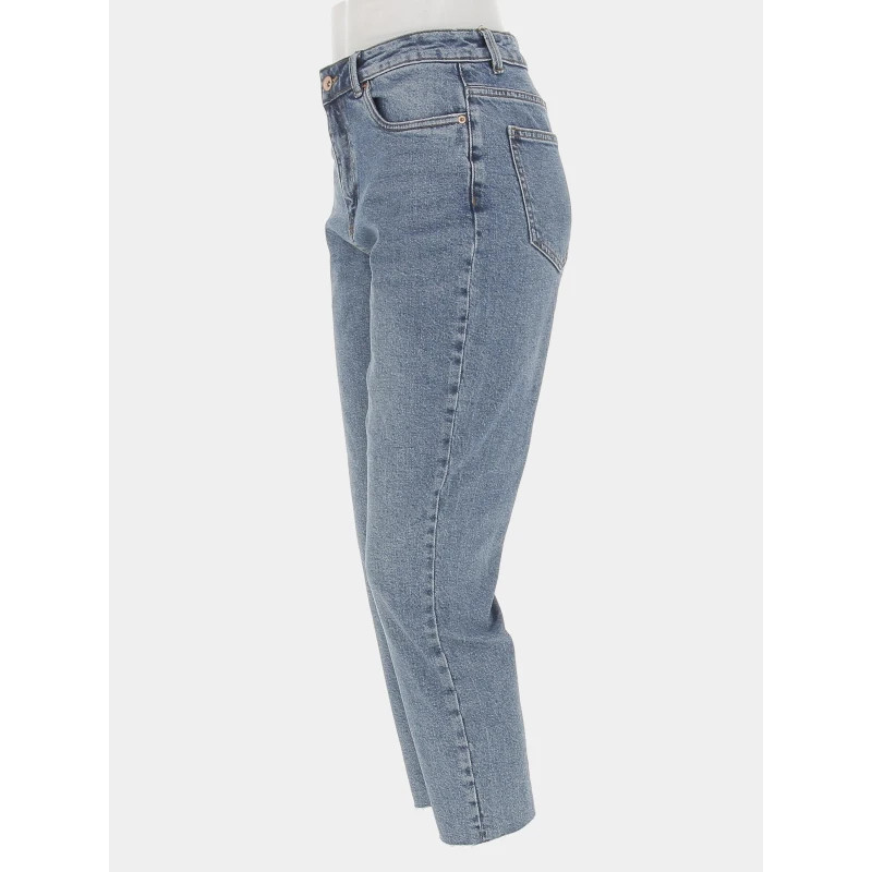 Vero Moda Jean Droit Bas Effilochés Brenda Bleu Femme - Véro Moda 5 Vero Moda Jean Droit Bas Effilochés Brenda Bleu Femme - Véro Moda – Image 3