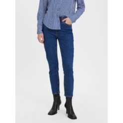 Jean Mom Taille Haute Brenda Bleu Femme - Vero Moda