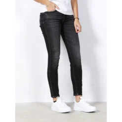 Jean Shape Up Gris Noir Femme - Guess