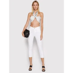 Jean Skinny 7/8 Capri Foulard Blanc Femme - Guess -Le Dressing Parfait jean skinny 78 capri foulard blanc femme guess 2