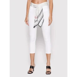 Jean Skinny 7/8 Capri Foulard Blanc Femme - Guess