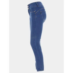 Jean Skinny Double Up Effect 230 Bleu Femme -Tiffosi -Le Dressing Parfait jean skinny double up effect 230 bleu femme tiffosi 2