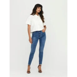 Jean Skinny Mila Taille Haute Bleu Femme - Only -Le Dressing Parfait jean skinny mila taille haute bleu femme only 3
