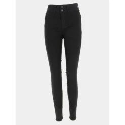 Jean Skinny Taille Haute Push Effect Noire Femme - Tiffosi