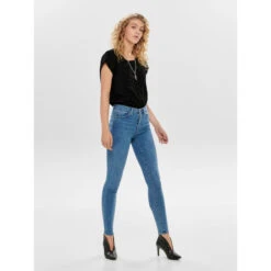 Jean Skinny Taille Mi-haute Power Bleu Femme - Only 8 Jean Skinny Taille Mi-haute Power Bleu Femme - Only -Le Dressing Parfait jean skinny taille mi haute power bleu femme only 2