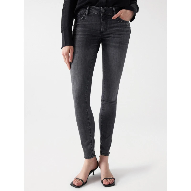 Jean Skinny Wonder Gris Foncé Femme - Salsa Jeans 3 Jean Skinny Wonder Gris Foncé Femme - Salsa Jeans