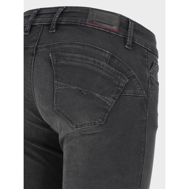 Jean Skinny Wonder Noir Femme - Salsa 6 Jean Skinny Wonder Noir Femme - Salsa – Image 4