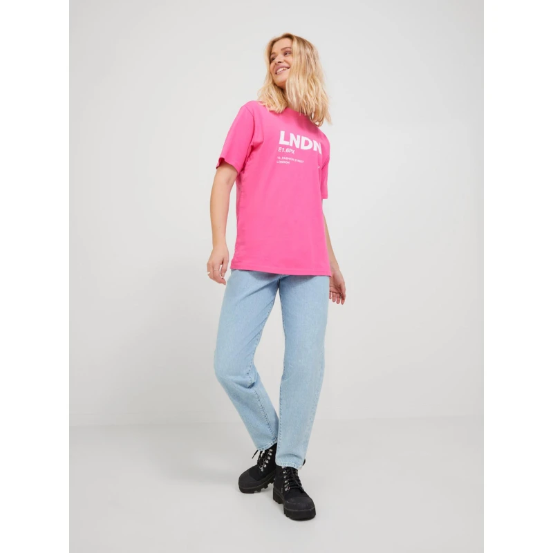 Jean Taille Haute Mom Lisbon Bleu Clair Femme - JJXX 5 Jean Taille Haute Mom Lisbon Bleu Clair Femme - JJXX â Image 3