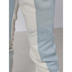 Jogging Bicolore Double Logo Beige Bleu - Project X Paris -Le Dressing Parfait jogging bicolore double logo beige bleu project x paris 3