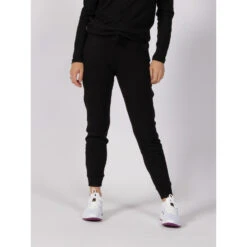 SUN VALLEY Jogging Touch Maille Slim Noir Femme - Sunvalley