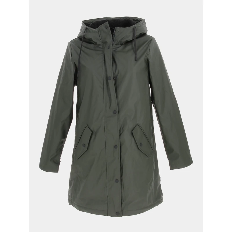 Manteau Ciré Sally Kaki Femme - Only 3 Manteau Ciré Sally Kaki Femme - Only