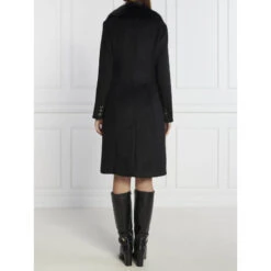Manteau En Laine Melangée Laurence Noir Femme - Guess -Le Dressing Parfait manteau en laine melangee laurence noir femme guess 3