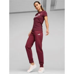 Pantalon De SurvĂȘtement Essential Bordeaux Femme - Puma