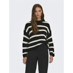 Pull à Rayures Justy Noir Blanc Femme - Jacqueline De Yong -Le Dressing Parfait pull a rayures justy noir blanc femme jacqueline de yong 3