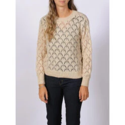 Pull Ajouré Letty Structure Beige Femme - Jacqueline De Yong