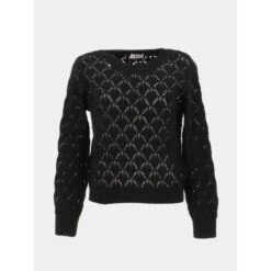 Pull Ajouré Letty Structure Noir Femme - Jacqueline De Yong