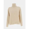Pull Ample Col Roulé Leora Beige Femme - La Petite Etoile