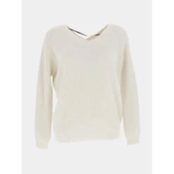 Pull Armelle Blanc Femme - Deeluxe