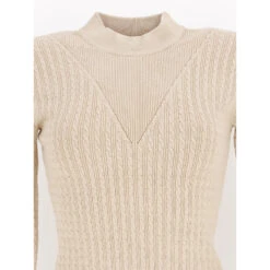 Pull Bettie Mock Beige Femme - Guess -Le Dressing Parfait pull bettie mock beige femme guess 3