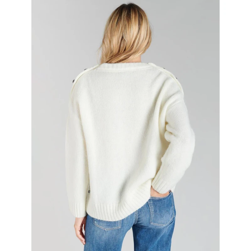 Pull Chany Crème Femme - Le Temps Des Cerises 4 Pull Chany Crème Femme - Le Temps Des Cerises – Image 2