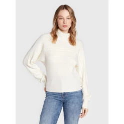 Pull Col Montant Anne Blanc Femme - Guess