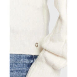 Pull Col Montant Anne Blanc Femme - Guess -Le Dressing Parfait pull col montant anne blanc femme guess 3