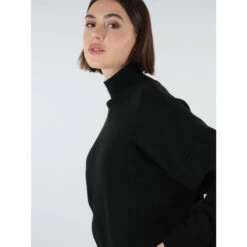 Pull Col Montant Flavine Noir Femme - Deeluxe -Le Dressing Parfait pull col montant flavine noir femme deeluxe 3