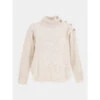 Pull Col Montant Franka Beige Femme - Deeluxe