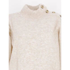 Pull Col Montant Franka Beige Femme - Deeluxe -Le Dressing Parfait pull col montant franka beige femme deeluxe 3