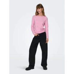 Pull Col Rond Rica Life Rose Femme - Only -Le Dressing Parfait pull col rond rica life rose femme only 2