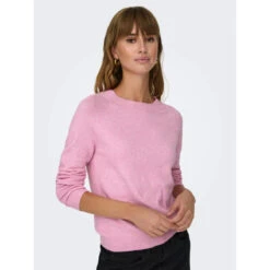 Pull Col Rond Rica Life Rose Femme - Only -Le Dressing Parfait pull col rond rica life rose femme only 3