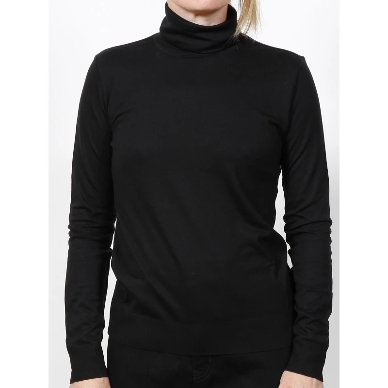 Pull Col Roulé Lyocell Noir Femme - Calvin Klein 3 Pull Col Roulé Lyocell Noir Femme - Calvin Klein
