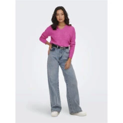 Pull Col V Côtelé Camilla Rose Femme - Only -Le Dressing Parfait pull col v cotele camilla rose femme only 2