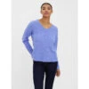 Pull Crewlefile Blouse Uni Bleu Femme - Vero Moda -Le Dressing Parfait pull crewlefile blouse uni bleu femme vero moda