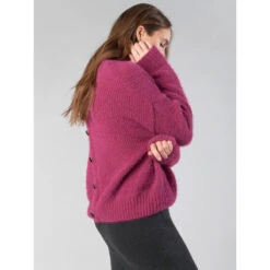 Pull Daisy à Boutons Rose Femme - Le Temps Des Cerises -Le Dressing Parfait pull daisy a boutons rose femme le temps des cerises 2